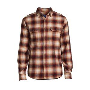 George Super Soft Flannel Shirt Size Large 42-44 Mens Plaid Multicolored New